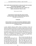 Phát triển phương pháp phân tán pha rắn nền mẫu (Matrix solid phase dispersion - MSPD) để xác định dư lượng hóa chất bảo vệ thực vật trong trà bằng kỹ thuật LC-MS