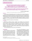 Khả năng kháng kháng sinh của vi khuẩn Vibrio alginolyticus gây bệnh đỏ thân trên tôm hùm bông (Panulirus ornatus) ở tỉnh Phú Yên