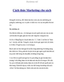 Cách thức Marketing cho sách