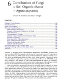 SOIL ORGANIC MATTER IN SUSTAINABLE AGRICULTURE - CHAPTER 6