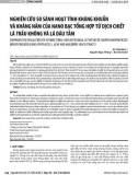 Nghiên cứu so sánh hoạt tính kháng khuẩn và kháng nấm của nano bạc tổng hợp từ dịch chiết lá trầu không và lá dâu tằm