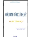 Giáo trình cơ học lý thuyết - Tĩnh học