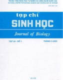 Tạp chí Sinh học: Tập 24 - Số 1 (Tháng 3 - 2002)