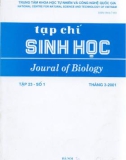 Tạp chí Sinh học: Tập 23 - Số 1 (Tháng 3 - 2001) 2