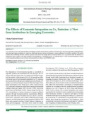 The effects of economic integration on CO2 emission: A view from institutions in emerging economies