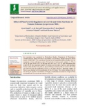 Effect of plant growth regulators on growth and yield attributes of tomato (Solanum lycopersicom Mill.)