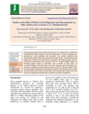 Studies on the effect of plant growth regulators and micronutrients on okra (Abelmoschus esculentus L) cv. Parbhani Kranti