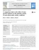 A comparison study on the effect of some growth regulators on the nutrients content of maize plant under salinity conditions