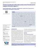 Chemical constituents of the ethyl acetate extract from the leaf of mugwort (Artemisia vulgaris L.)