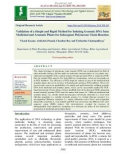 Validation of a simple and rapid method for isolating genomic DNA from medicinal and aromatic plants for subsequent polymerase chain reaction