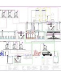 Bản vẽ Hệ thống xử lý nước thải các bể chứa nước - Model 09