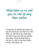 Phát hiện ra cơ chế gây ức chế dị ứng thực phẩm