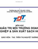 Quản trị môi trường doanh nghiệp và sản xuất sạch hơn - Chương 2