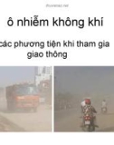 Ô nhiễm không khí - Từ các phương tiện khi tham gia giao thông