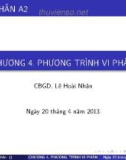 Bài giảng Vi tích phân A2: Chương 4 - GV. Lê Hoài Nhân