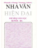 Tìm hiểu các nhà văn hiện đại: Phê bình văn học (Quyển ba): Phần 1