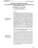 Nghiên cứu nhân giống sinh dưỡng và kỹ thuật gây trồng vù hương (cinnamomum balansae H.lec) tại Đoan Hùng - Phú Thọ