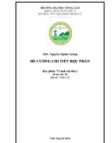 Đề cương chi tiết học phần: Vi sinh vật thú y (Dùng cho ngành (chuyên ngành) đào tạo Bác sỹ Thú y)