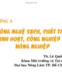 Bài giảng môn Công nghệ sinh học môi trường: Chương 3 - TS. Lê Quốc Tuấn