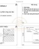 Bài giảng Xúc tác - Chương 4: Động học phản ứng xúc tác (Kinetics of catalytic reactions)