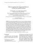 Electrocoagulation for Ammonium Removal in Nam Son Landfill Leachate