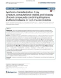 Synthesis, characterization, X-ray structure, computational studies, and bioassay of novel compounds combining thiophene and benzimidazole or 1,2,4-triazole moieties