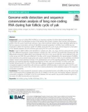 Genome-wide detection and sequence conservation analysis of long non-coding RNA during hair follicle cycle of yak