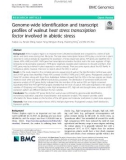 Genome-wide identification and transcript profiles of walnut heat stress transcription factor involved in abiotic stress