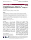 A modified method of separating Tl(I) and Tl(III) in aqueous samples using solid phase extraction