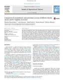 Comparison of total phenolic and antioxidant activity of different Mentha spicata and M. longifolia accessions