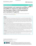 Characterization and expression profiling of microRNAs in response to plant feeding in two host-plant strains of the lepidopteran pest Spodoptera frugiperda