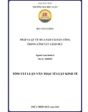 Tóm tắt Luận văn Thạc sĩ Luật kinh tế: Pháp luật mua sắm tài sản công trong lĩnh vực giáo dục