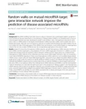 Random walks on mutual microRNA-target gene interaction network improve the prediction of disease-associated microRNAs