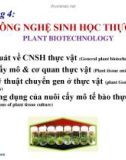 Bài giảng Nhập môn Công nghệ sinh học: Chương 4 - TS. Võ Thị Xuyến