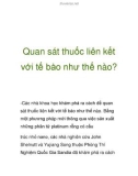 Quan sát thuốc liên kết với tế bào như thế nào?