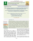 Effect of nitrogen management on productivity and mineral nutrition of ramie [Boehmeria nivea (L.) Gaud] and properties of soil