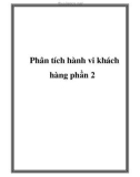 Phân tích hành vi khách hàng phần 2