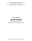 Giáo trình Văn bản Hán Nôm: Phần 1 - TS. Trịnh Ngọc Ánh (Chủ biên)