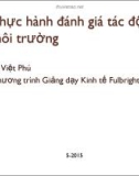 Bài giảng Thực hành đánh giá tác động môi trường - Lê Việt Phú