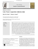 Lake Nasser evaporation reduction study