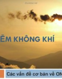 Bài giảng Ô nhiễm không khí: Phần 1