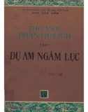 Nghiên cứu thơ văn Phan Huy Ích (Tập 1: Dụ am ngâm lục)