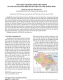 Tính toán cân bằng nước hiện trạng và theo các kịch bản biến đổi khí hậu cho tỉnh Quảng Nam