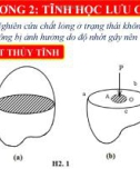 Bài giảng các quá trình cơ học - Chương 2: Tĩnh học lưu chất