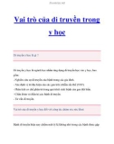 Vai trò của di truyền trong y học