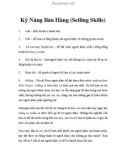 Kỹ Năng Bán Hàng (Selling Skills)