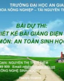 AN TOÀN SINH HỌC VÀ SẢN PHẨM CHUYỂN GEN