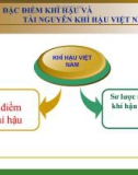 ĐẶC ĐIỂM KHÍ HẬU VÀ TÀI NGUYÊN KHÍ HẬU VIỆT NAM