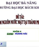 Báo cáo Sự ô nhiễm nước mặt thành phố Đà Nẵng