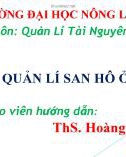 Bài thuyết trình môn Quản lý tài nguyên vùng bờ: San hô và quản lý san hô ở Việt Nam